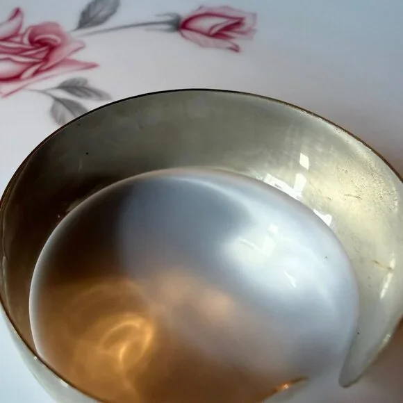 Vintage Etched Wide Gold Filled Cuff - Picture 4 of 6